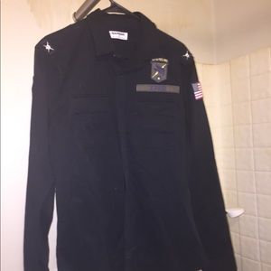 Express Military Style Button Up Shirt